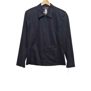 Sag Harbor 18 Black Zip Front Collared‎ Lightweight Jacket  Blazer Womens  NWT
